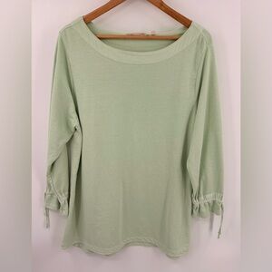 Soft Surroundings women’s fortunella mint green French terry tunic size 1X